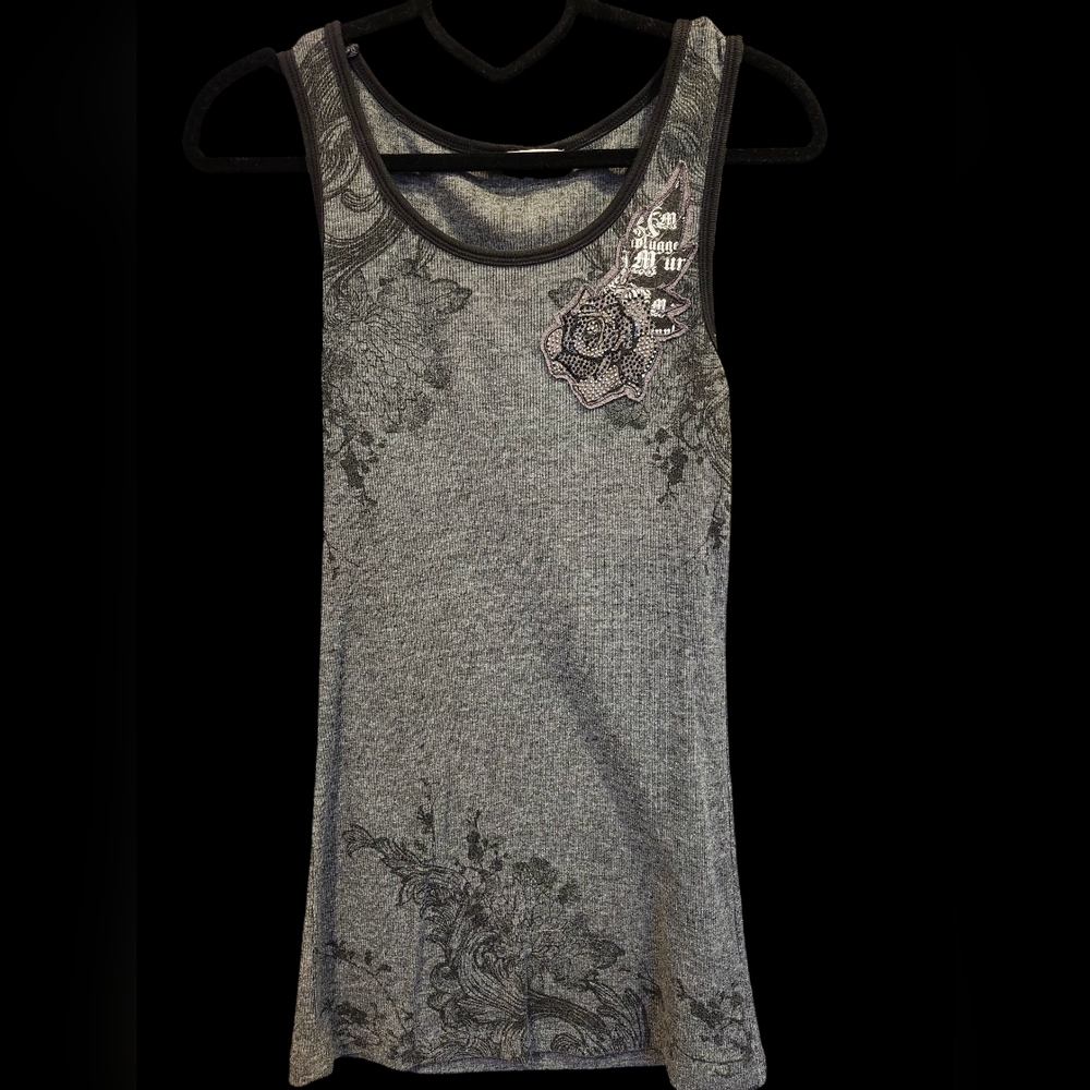 Tank Top Gray and Black